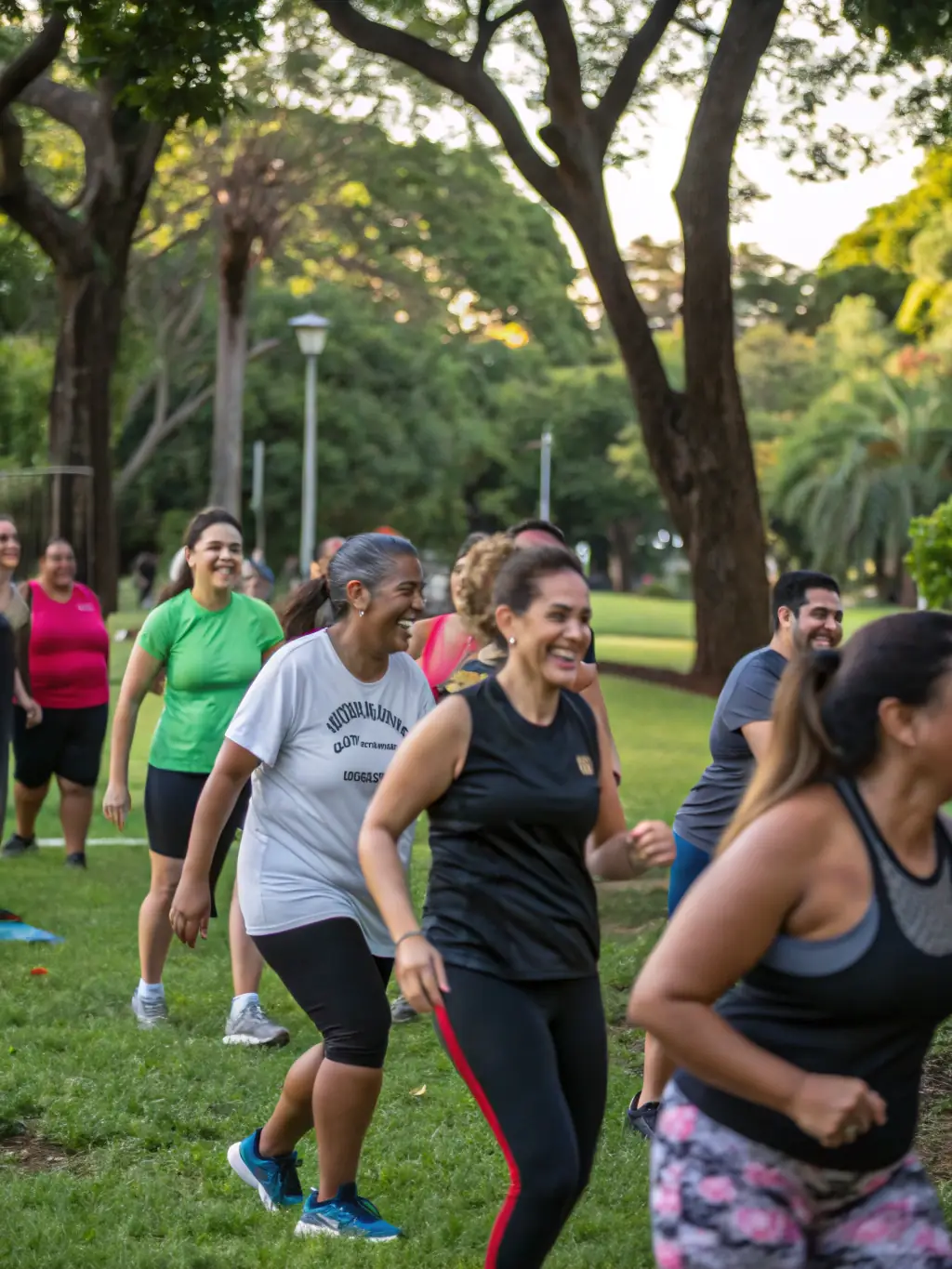 Image of participants in a community fitness event organized by USJO UNION SPORTIVE JUILLAC, highlighting community engagement and inclusivity.