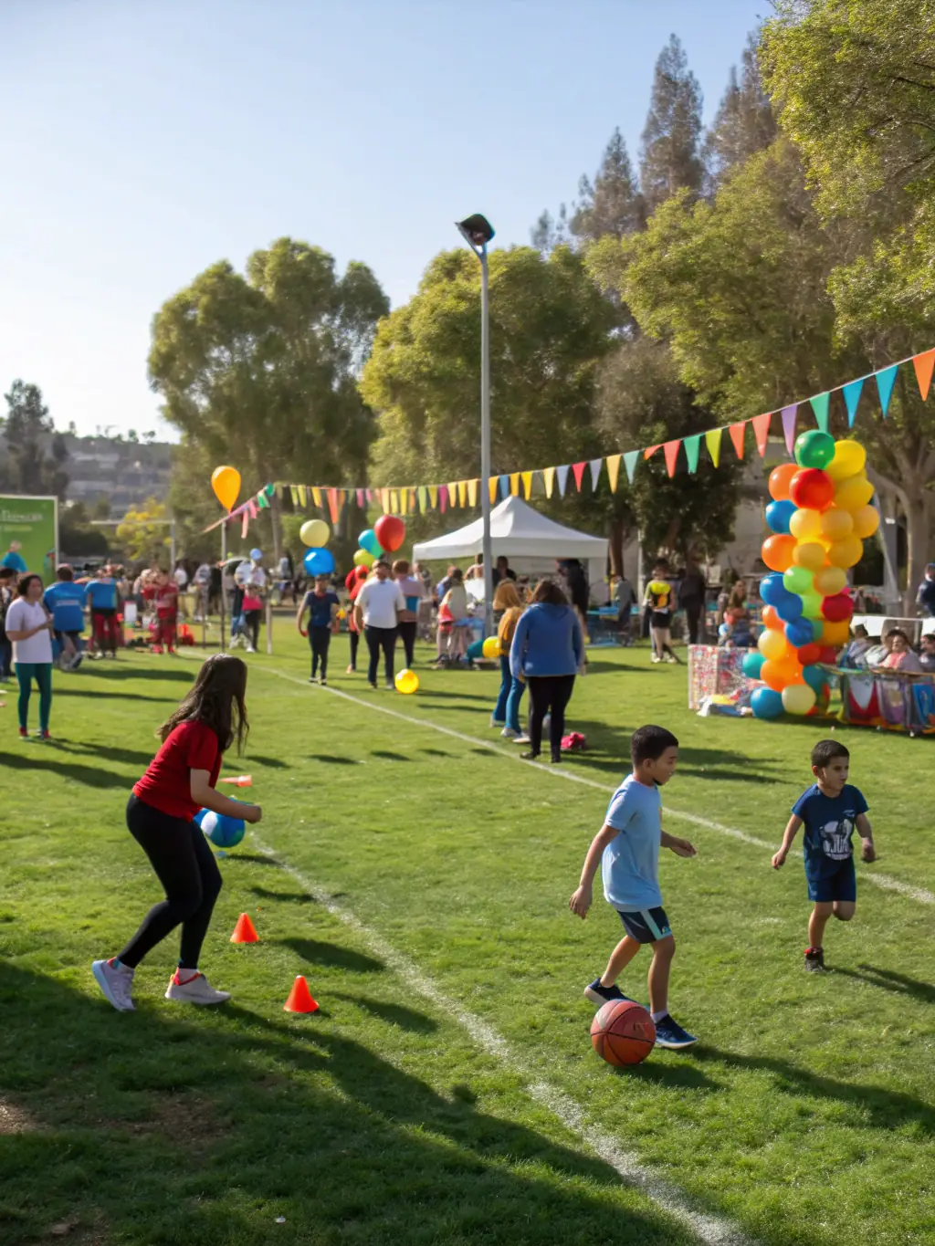 Image of community members participating in a recreational sports event organized by USJO UNION SPORTIVE JUILLAC OBJAT, highlighting the inclusive and community-focused nature of the organization.